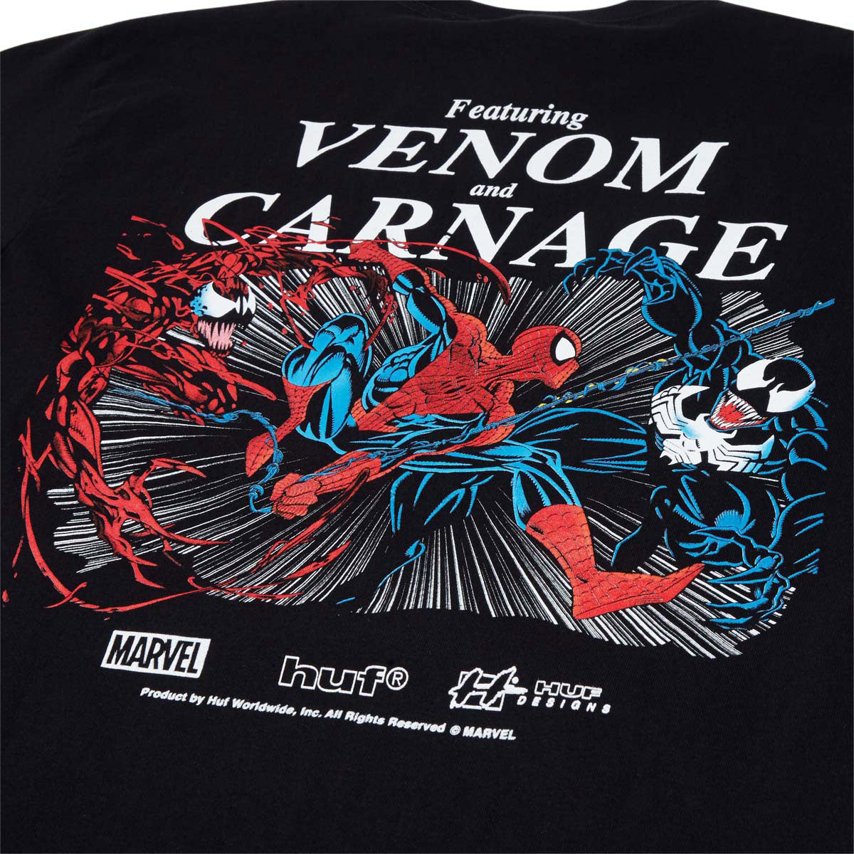 HUF x Spiderman Maximum Carnage T-Shirt - Black image 4