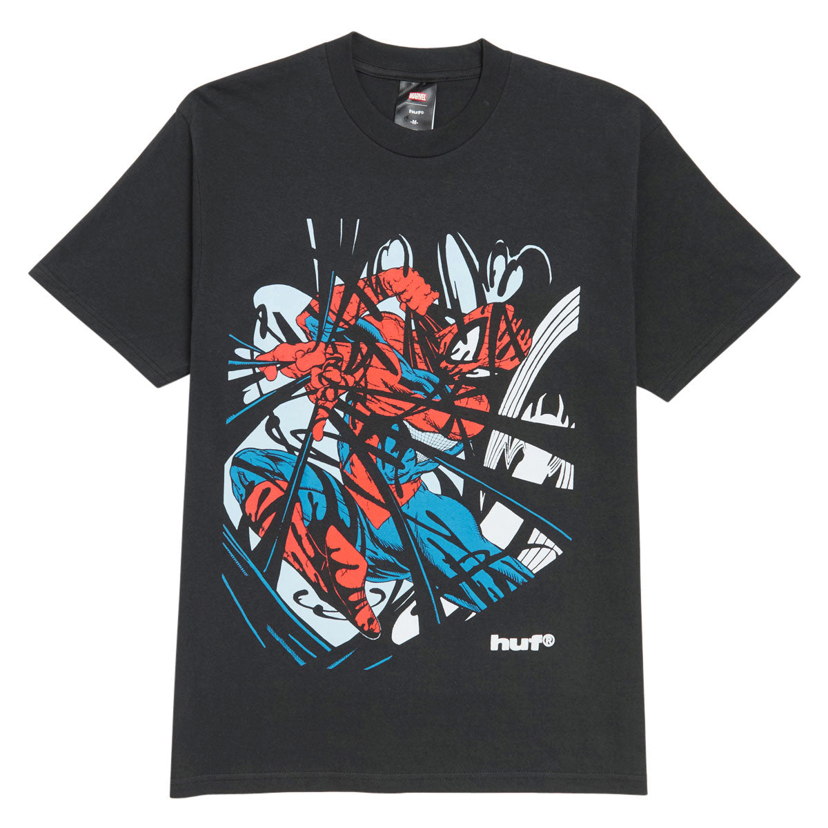 HUF x Spiderman Entangled Washed T-Shirt - Washed Black image 1