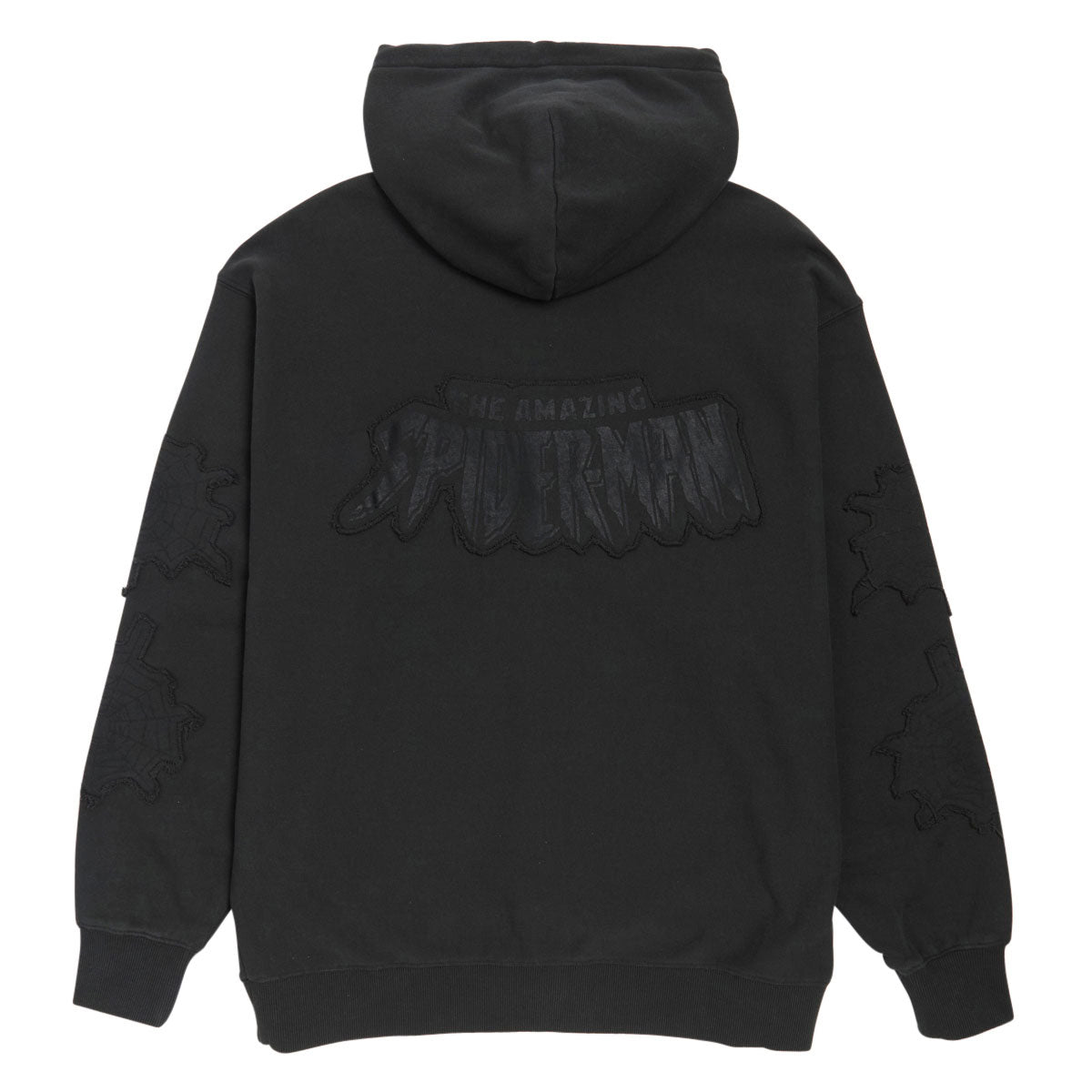 HUF x Spiderman Web Full Zip Washed Hoodie - Washed Black image 2