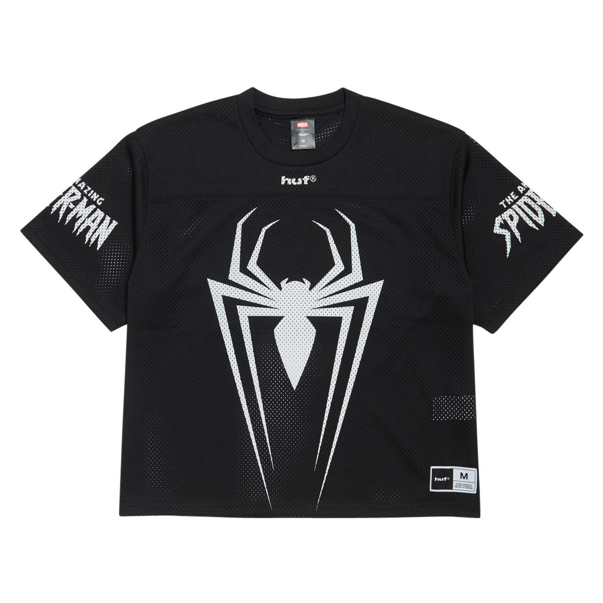 HUF x Spiderman Football Jersey Shirt - Black image 1