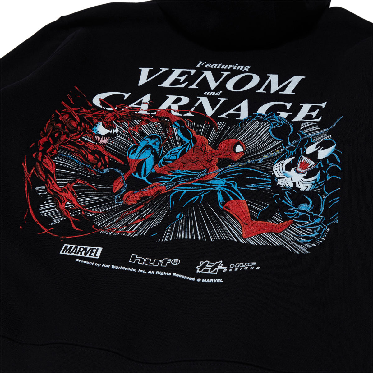 HUF x Spiderman Maximum Carnage Hoodie - Black image 4
