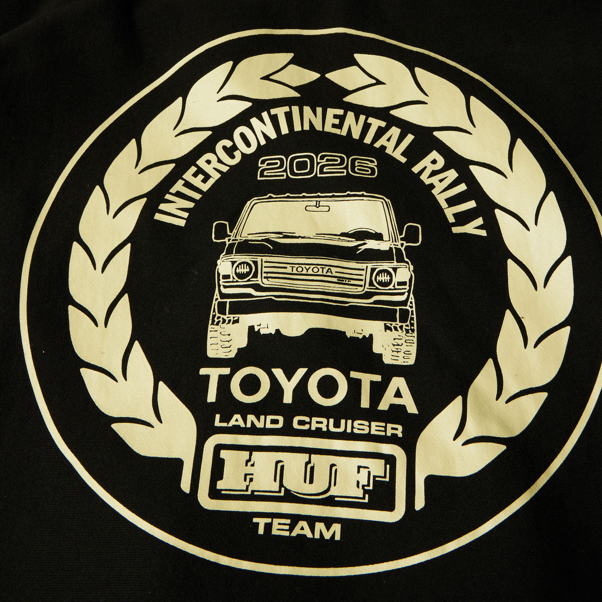 HUF x Toyota Land Cruiser Heavyweight Full Zip Hoodie - Black image 4