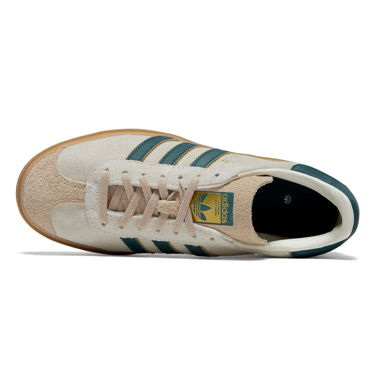 Adidas Womens Gazelle Bold Shoes - Core White/Core Green/Magic Beige image 3