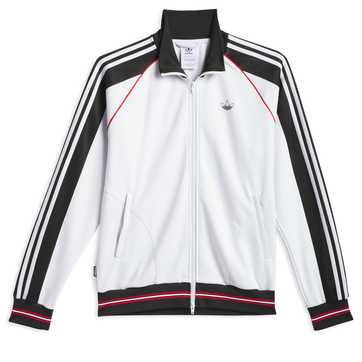 Adidas Tyshawn Track Jacket - Crystal White/Black/Better Scarlet image 1