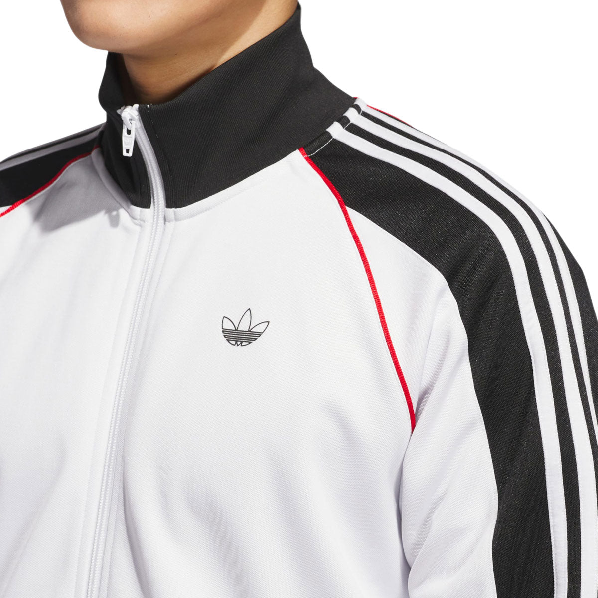 Adidas Tyshawn Track Jacket - Crystal White/Black/Better Scarlet image 4