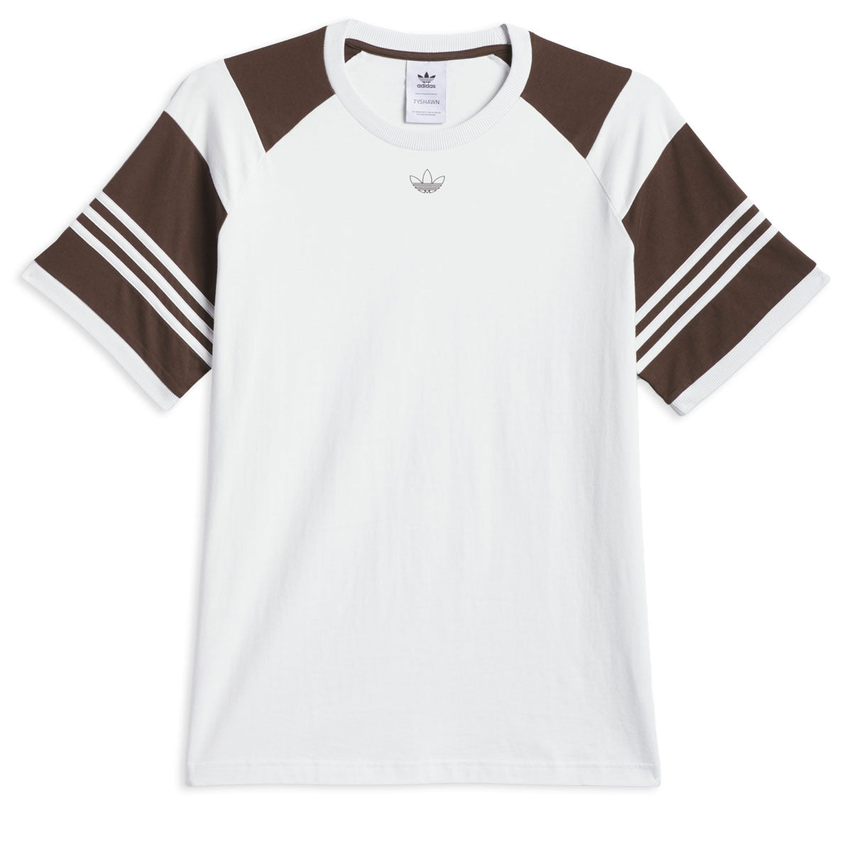 Adidas Tyshawn T-Shirt - Crystal White/Dark Brown image 1