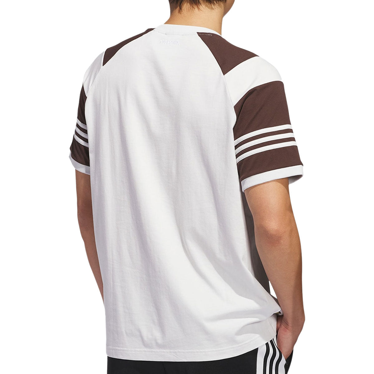 Adidas Tyshawn T-Shirt - Crystal White/Dark Brown image 4