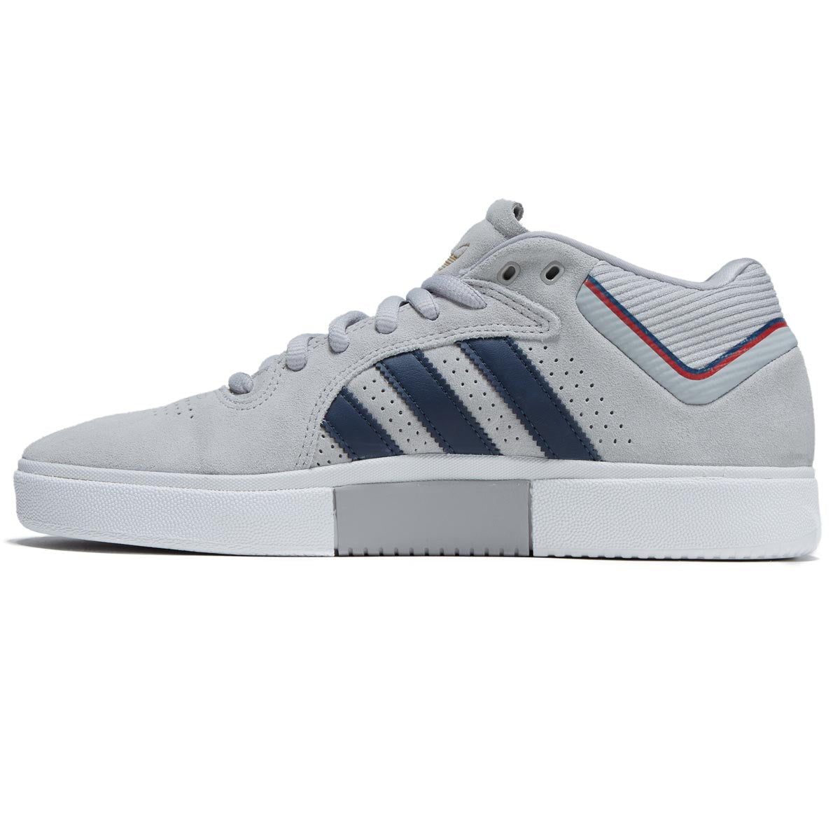 Adidas Tyshawn Shoes - Grey/Collegiate Navy/Gold Metallic image 2