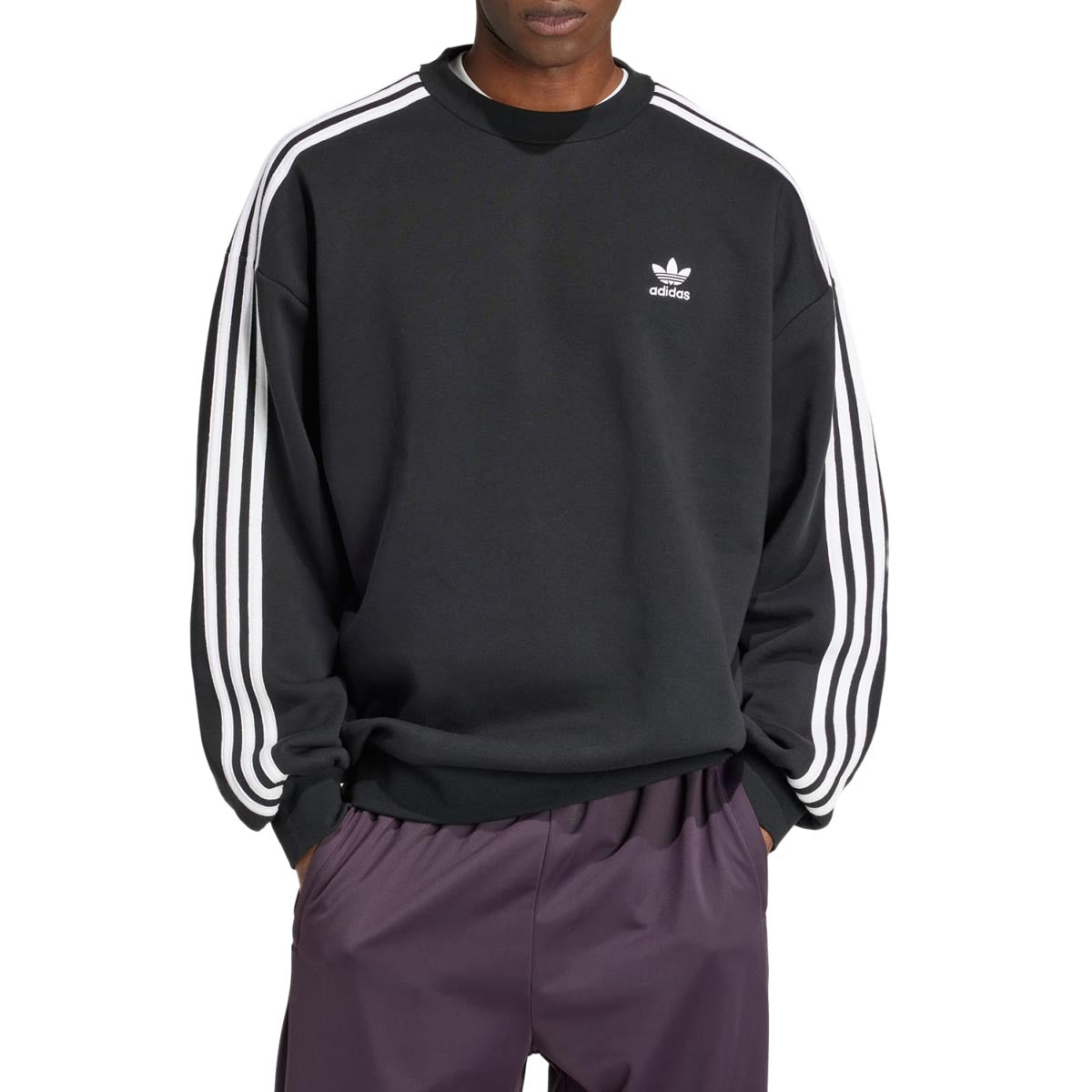 Adidas Originals Adicolor Oversized Crew Sweater - Black image 1