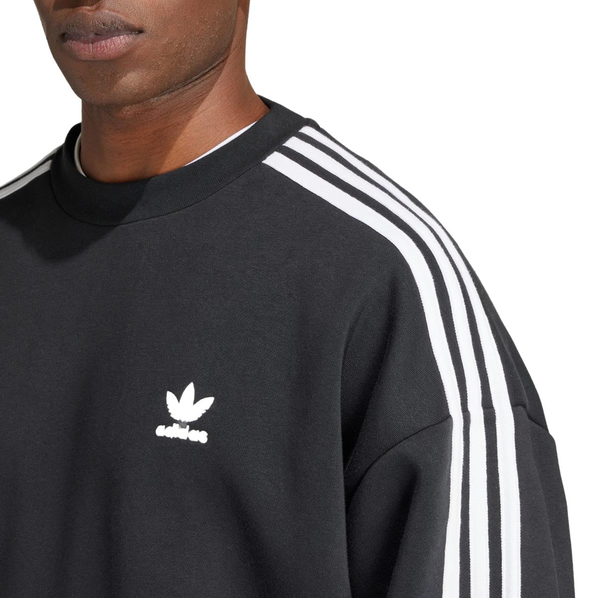 Adidas Originals Adicolor Oversized Crew Sweater - Black image 3