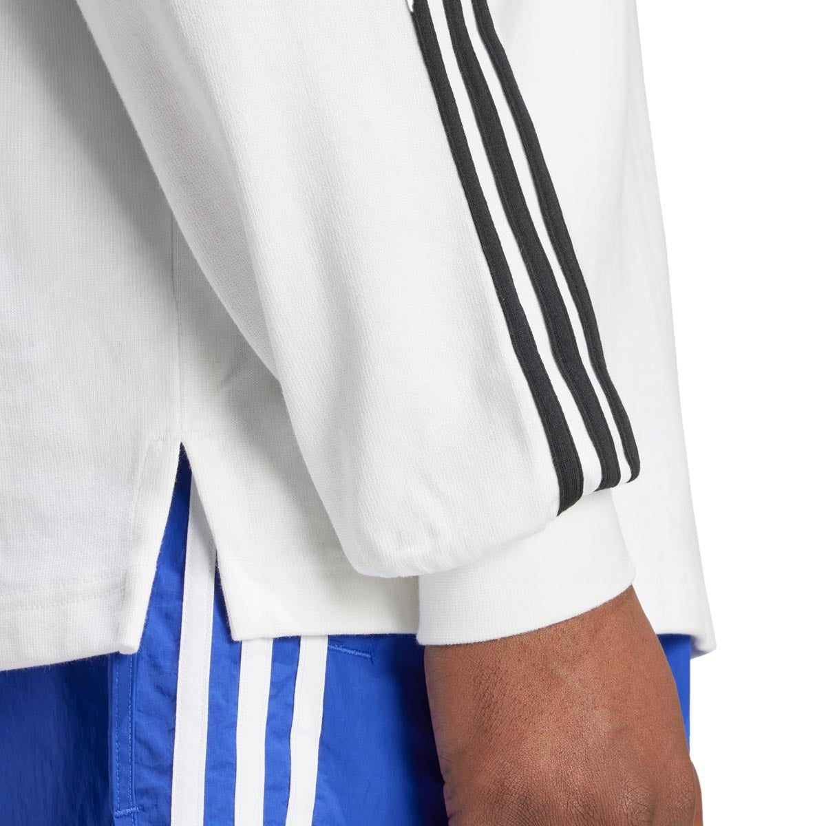 Adidas Adicolor Long Sleeve Rugby Polo Shirt - White image 4