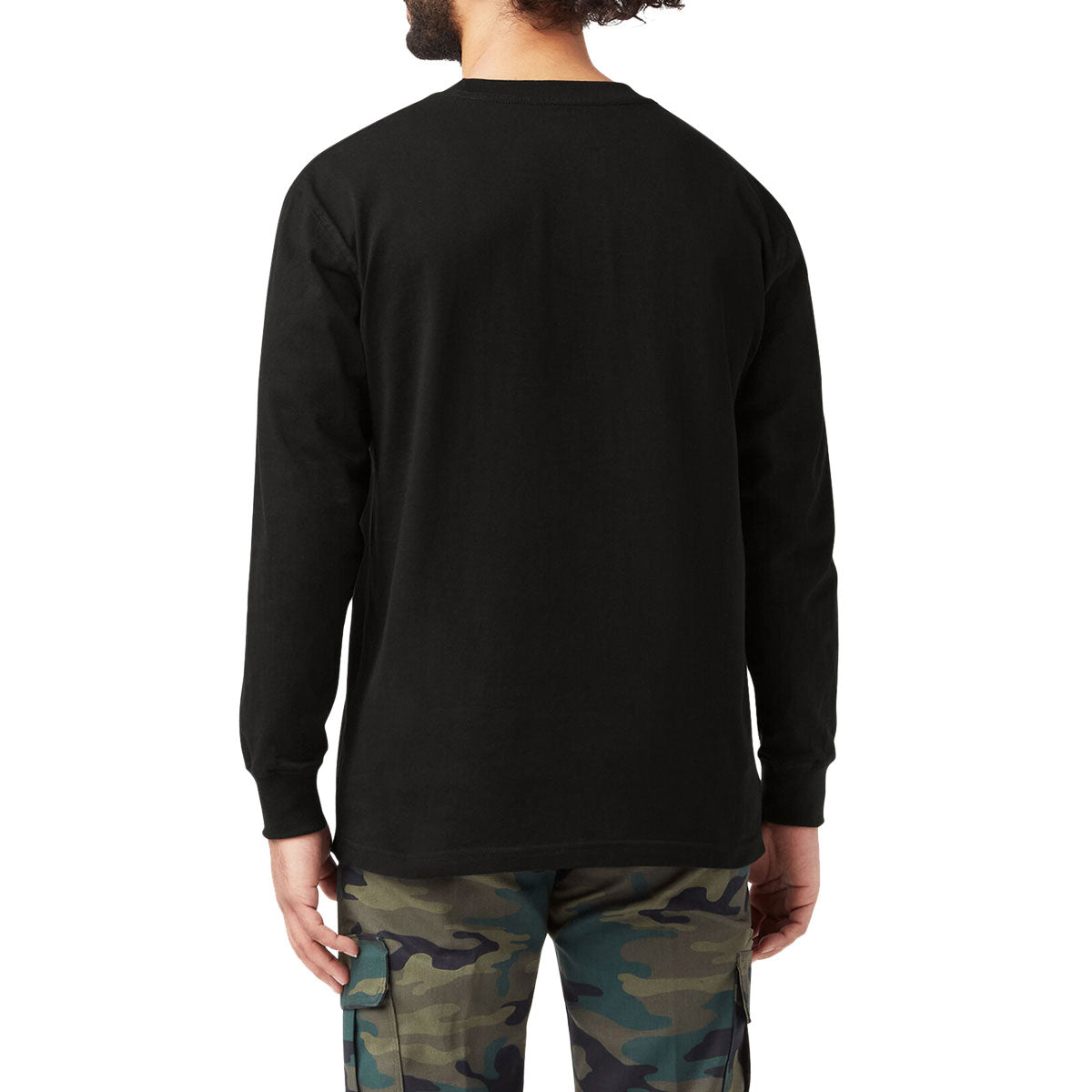 Dickies Heavyweight Long Sleeve Pocket T-Shirt - Knit Black image 3