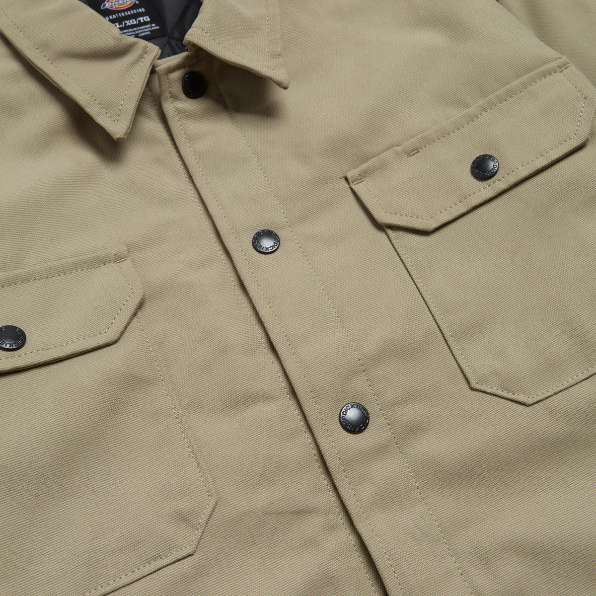 Dickies Lined Duck Snap Heavyweight Shirt Jacket - Khaki image 4