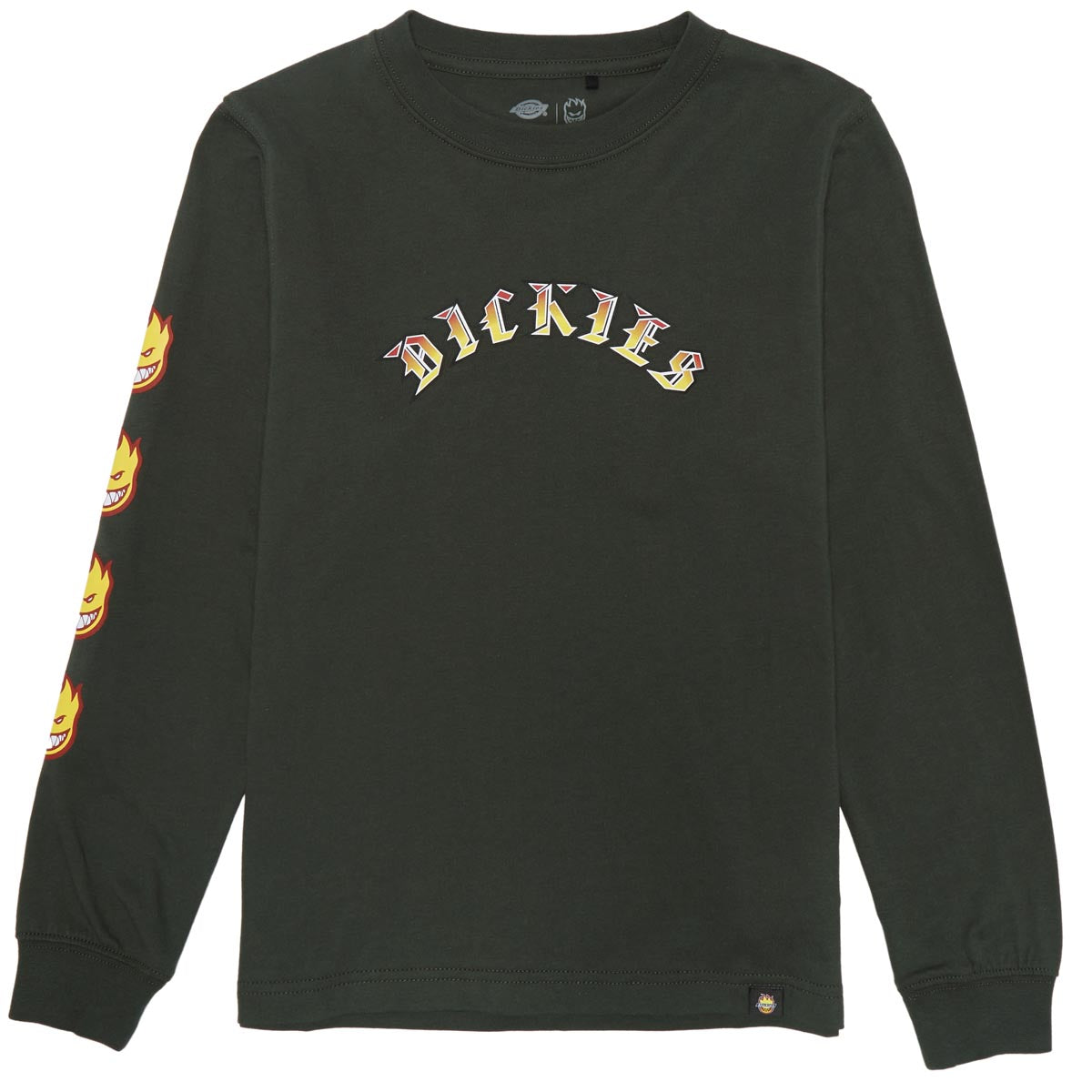 Dickies x Spitfire Youth Long Sleeve T-Shirt - Olive Green image 1