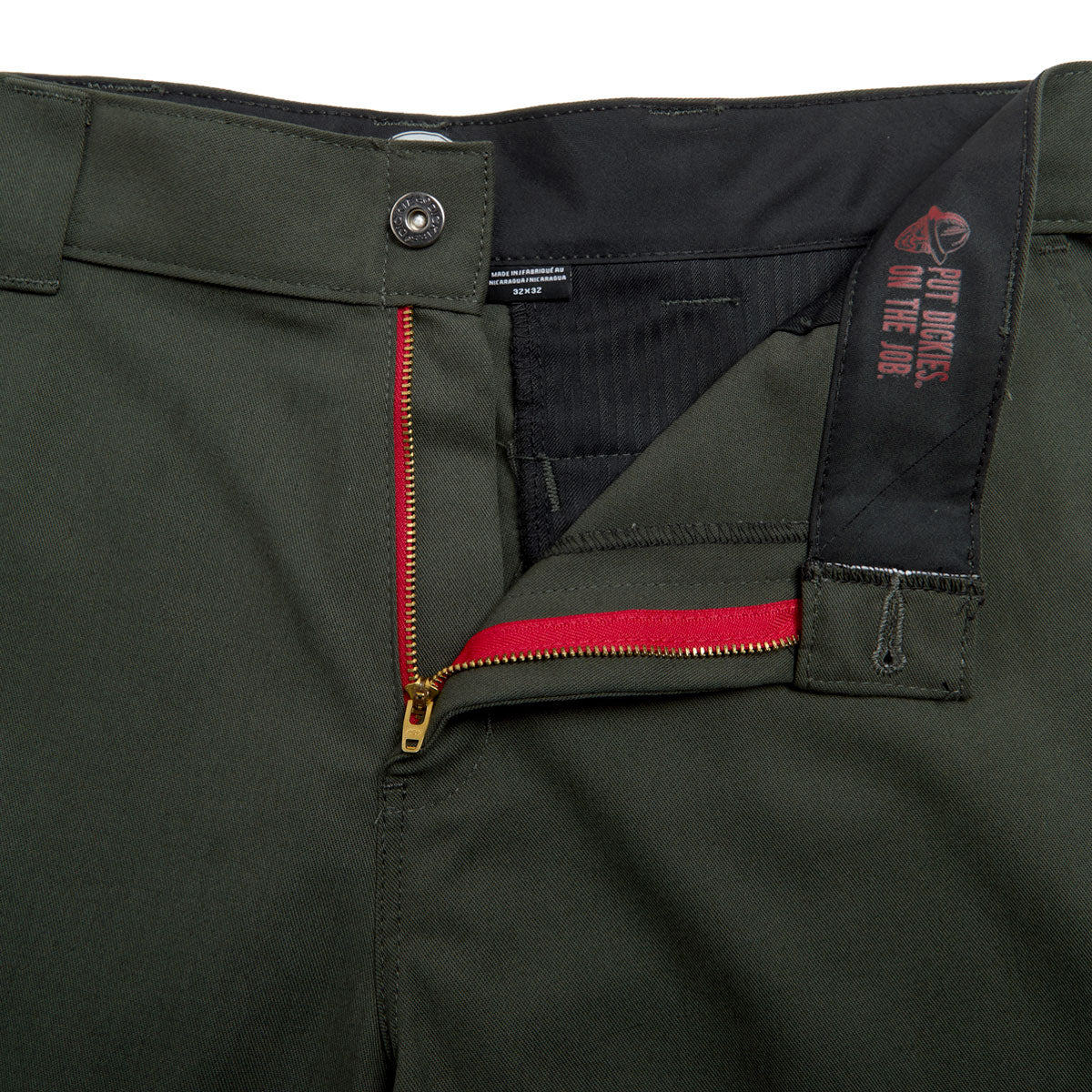 Dickies Jamie Foy Loose Straight Twill Pants - Olive Green 2025 image 5