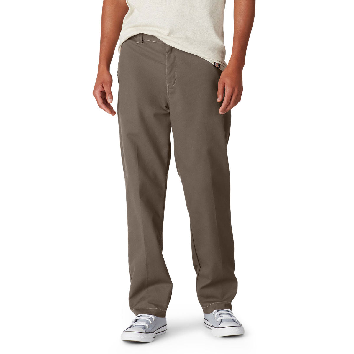 Dickies Slim Straight Twill Skate Pants - Mushroom/Contrast Top image 1
