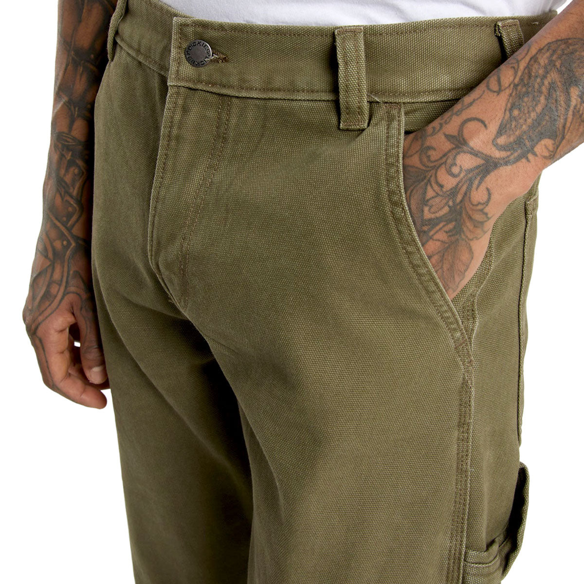 Dickies Carpenter Canvas Pants - Military Green image 4