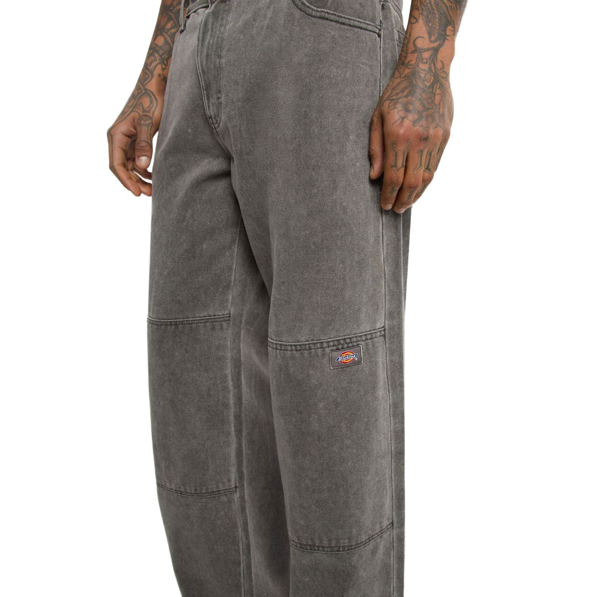 Dickies Double Knee Denim Jeans - Grey Wash Tinited image 4
