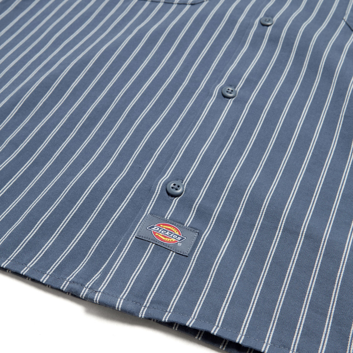 Dickies Worn In Lightweight Work Shirt - Retro Indigo image 4