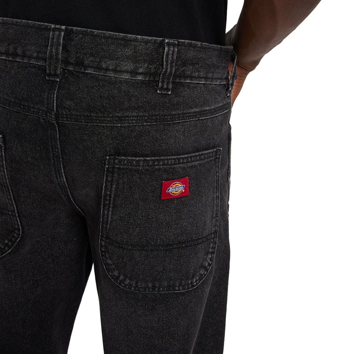Dickies Relaxed Straight Work Jeans - Black Wash Faded image 4