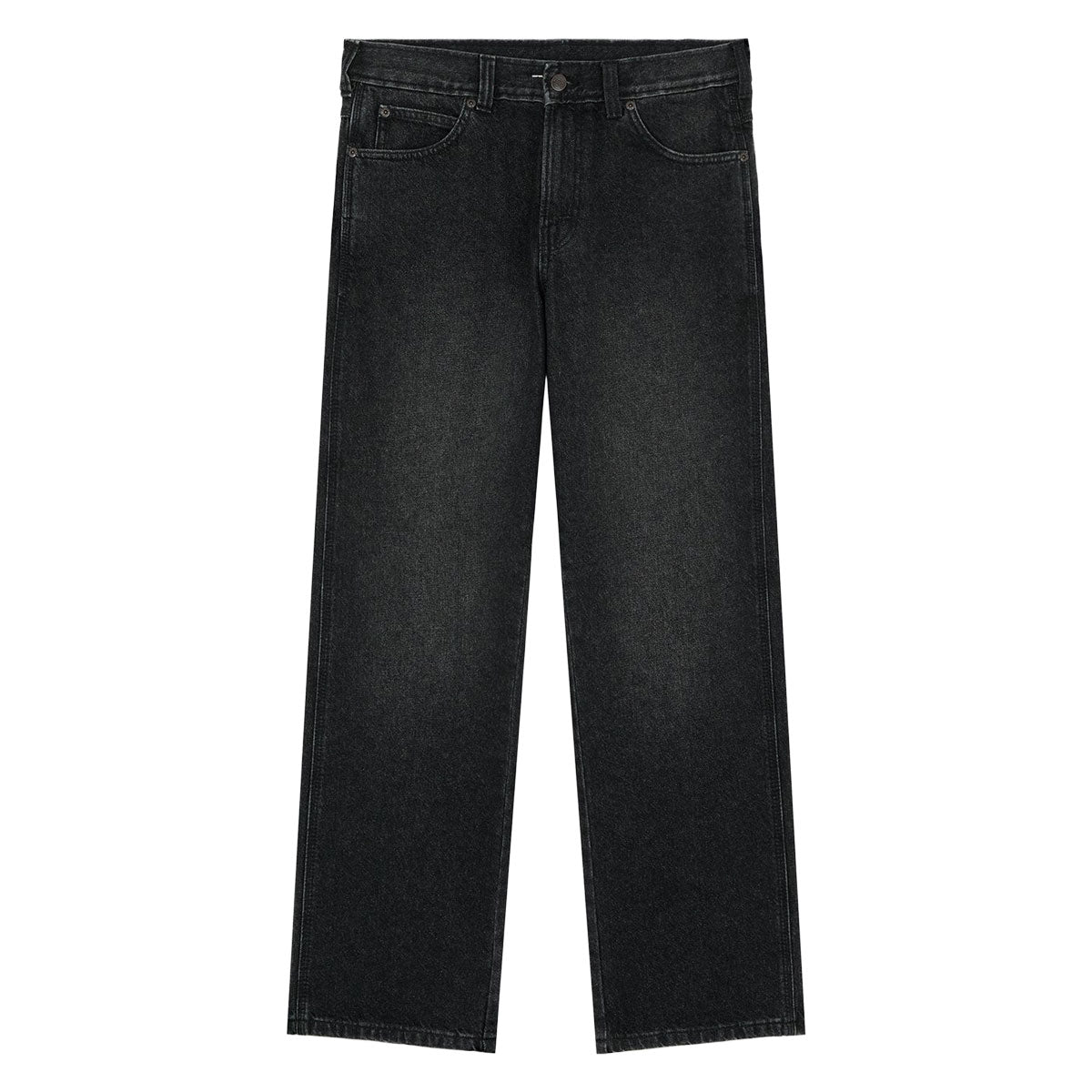 Dickies Relaxed Straight Work Jeans - Black Wash Faded image 5