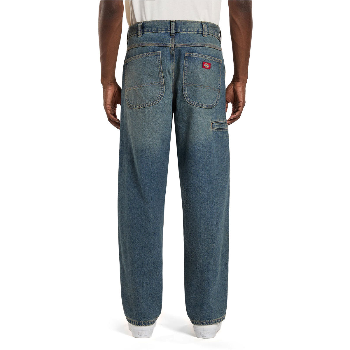 Dickies Baggy Tapered Work Jeans - Khaki Tinited Blue image 2