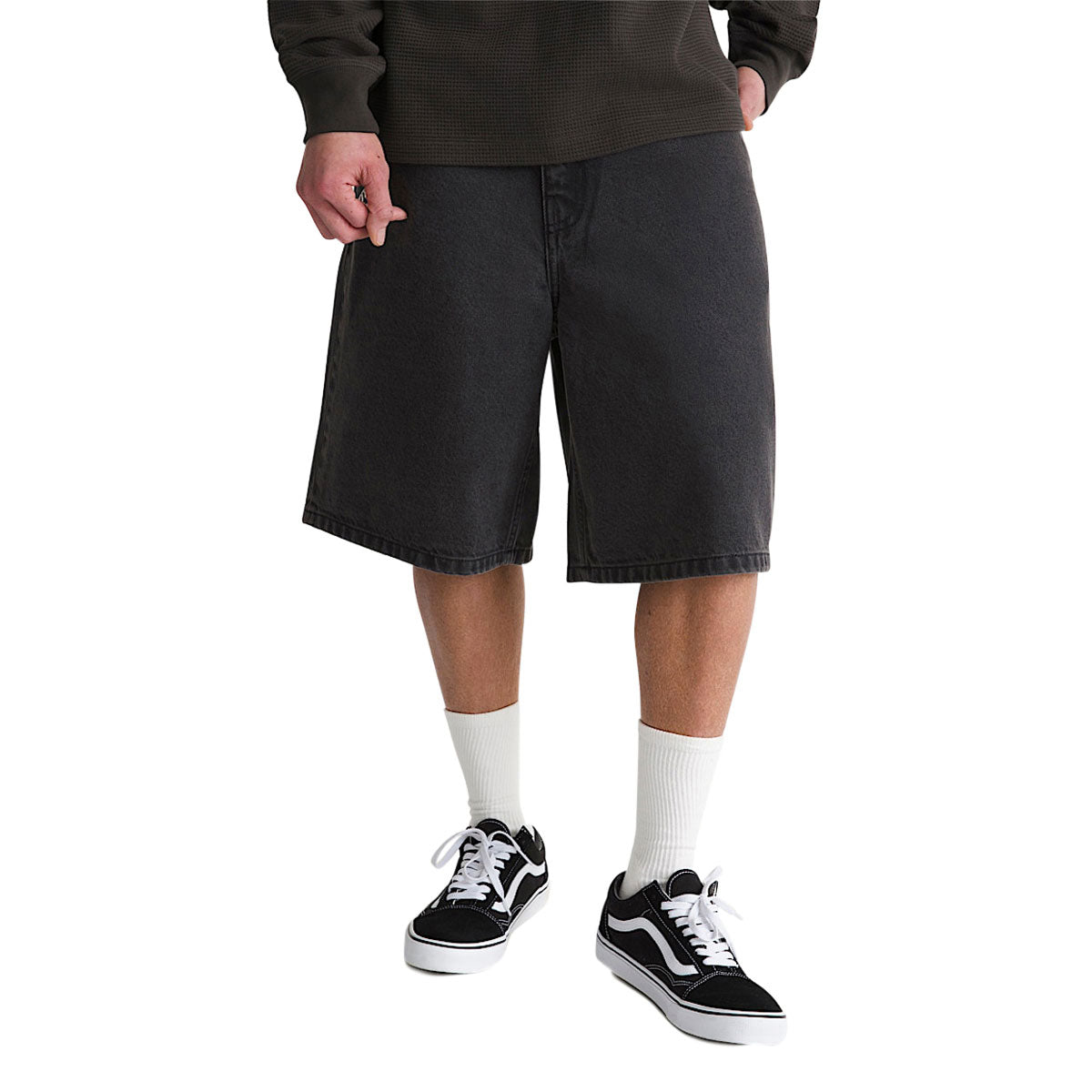 Vans Check-5 Baggy Denim Shorts - Washed Black image 2