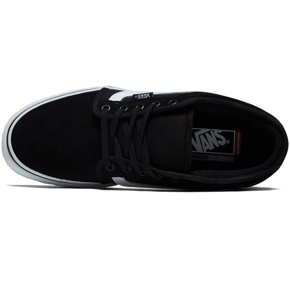 Vans Chukka Low Sidestripe Shoes - Black/White image 3