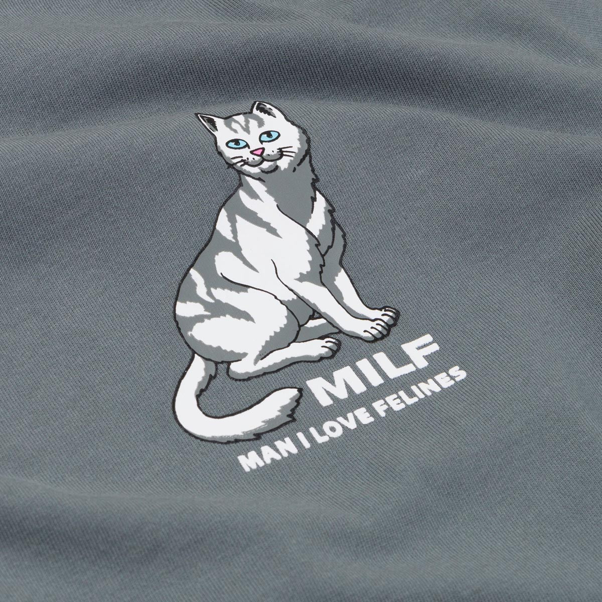 RIPNDIP Man I Love Felines T-Shirt - Charcoal image 3