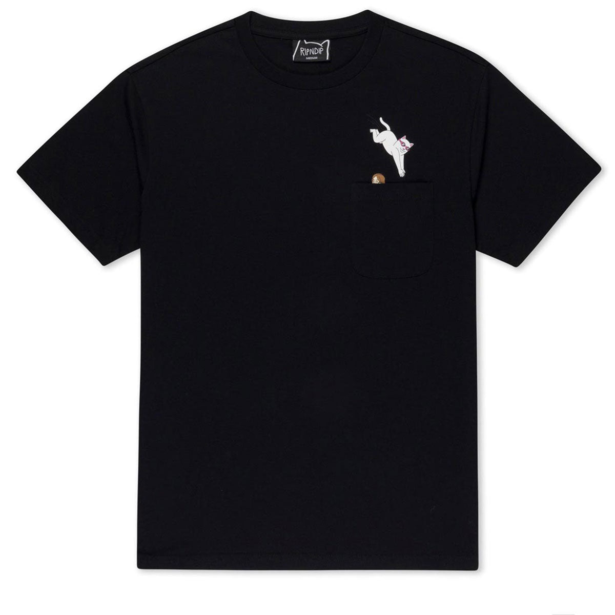 RIPNDIP Jumpin In Pocket T-Shirt - Black image 1