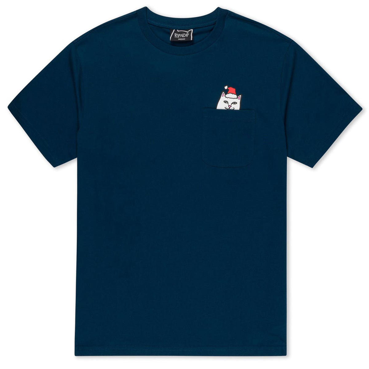 RIPNDIP Secret Santa Pocket T-Shirt - Navy image 1