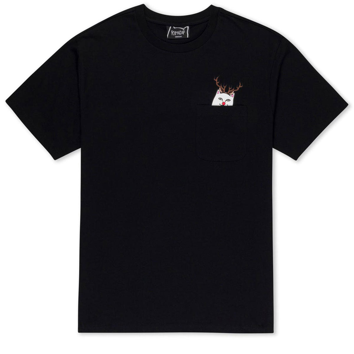 RIPNDIP Lord Red Nose Pocket T-Shirt - Black image 1