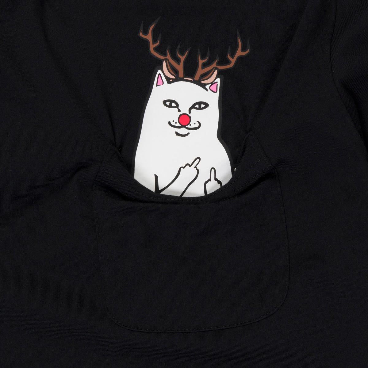 RIPNDIP Lord Red Nose Pocket T-Shirt - Black image 2