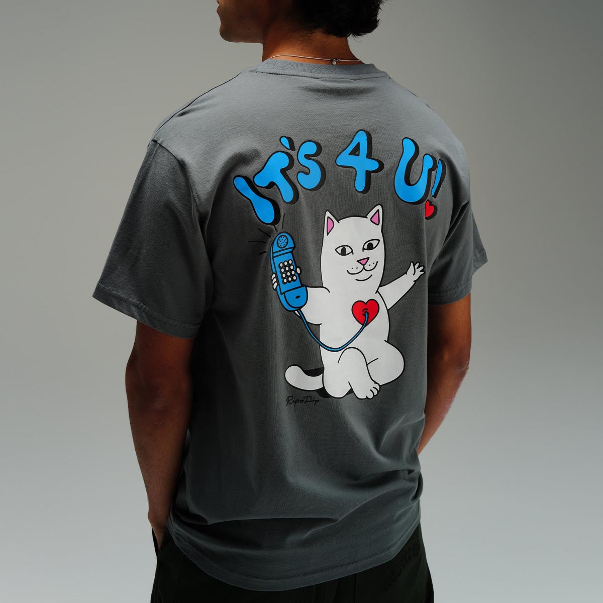 RIPNDIP Its 4 U T-Shirt - Charcoal image 3