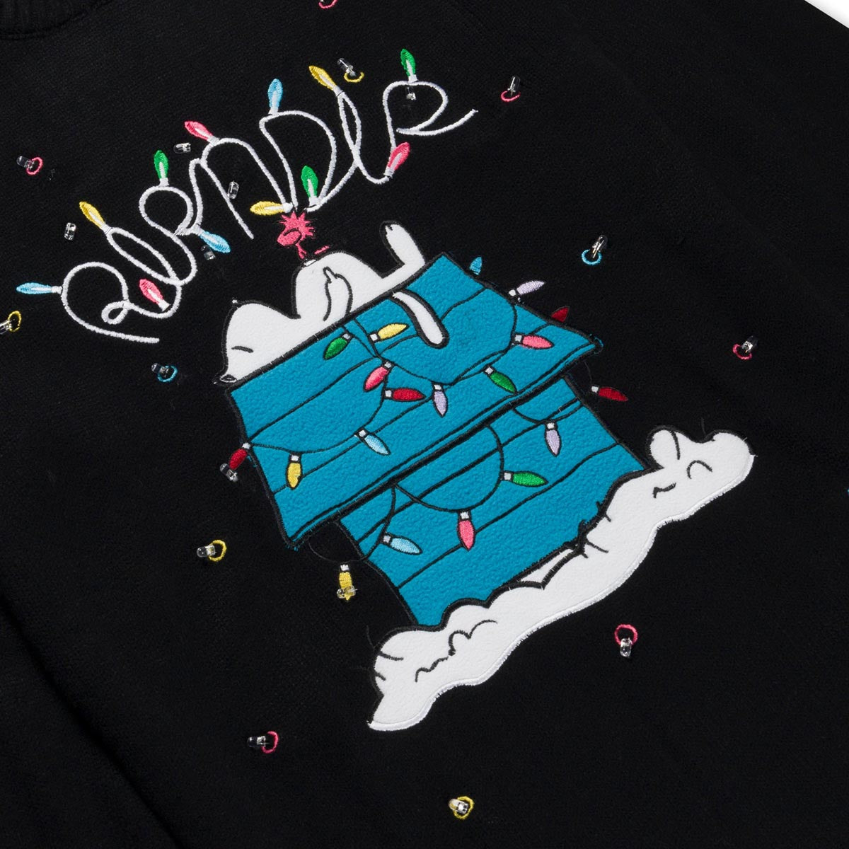 RIPNDIP Nerm Christmas Light Up Knit Sweater - Black image 2