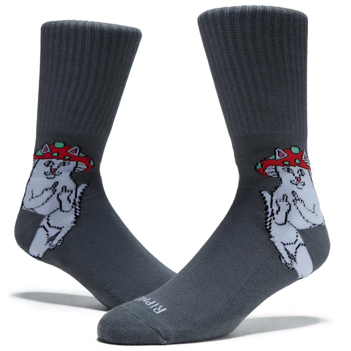 RIPNDIP Lord Shroomy Socks - Charcoal image 2