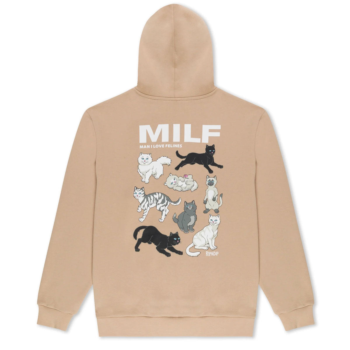 RIPNDIP Man I Love Felines Hoodie - Sandstone image 1