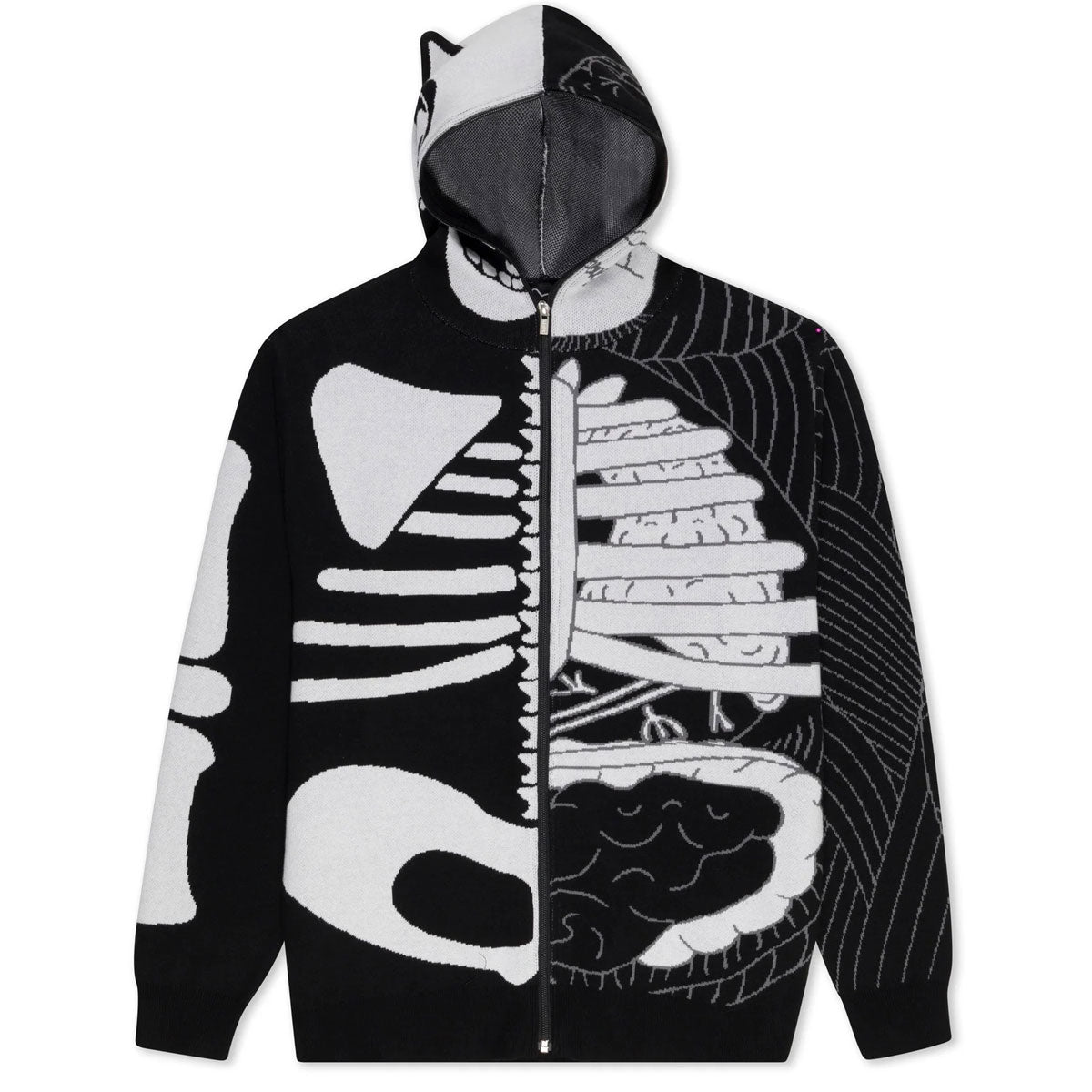 RIPNDIP Skelly Nerm Knit Hoodie - Black/White image 1