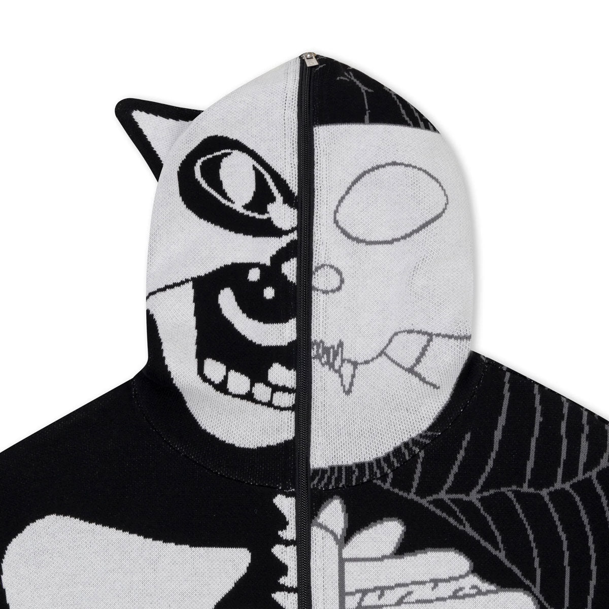 RIPNDIP Skelly Nerm Knit Hoodie - Black/White image 5