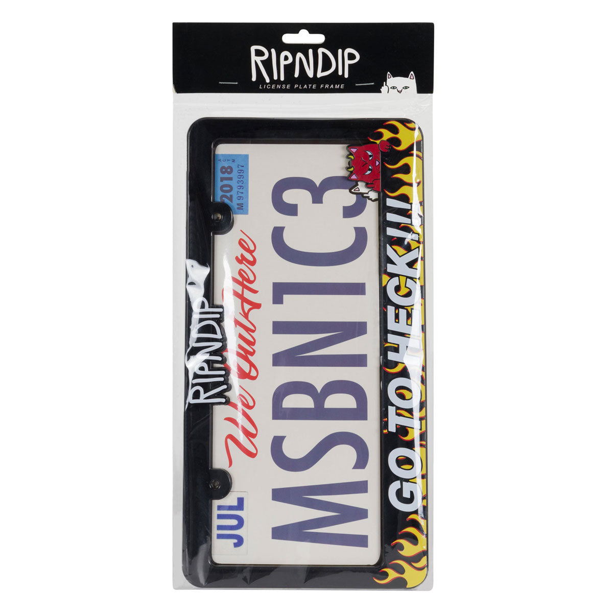 RIPNDIP Go To Heck License Plate - Black image 3