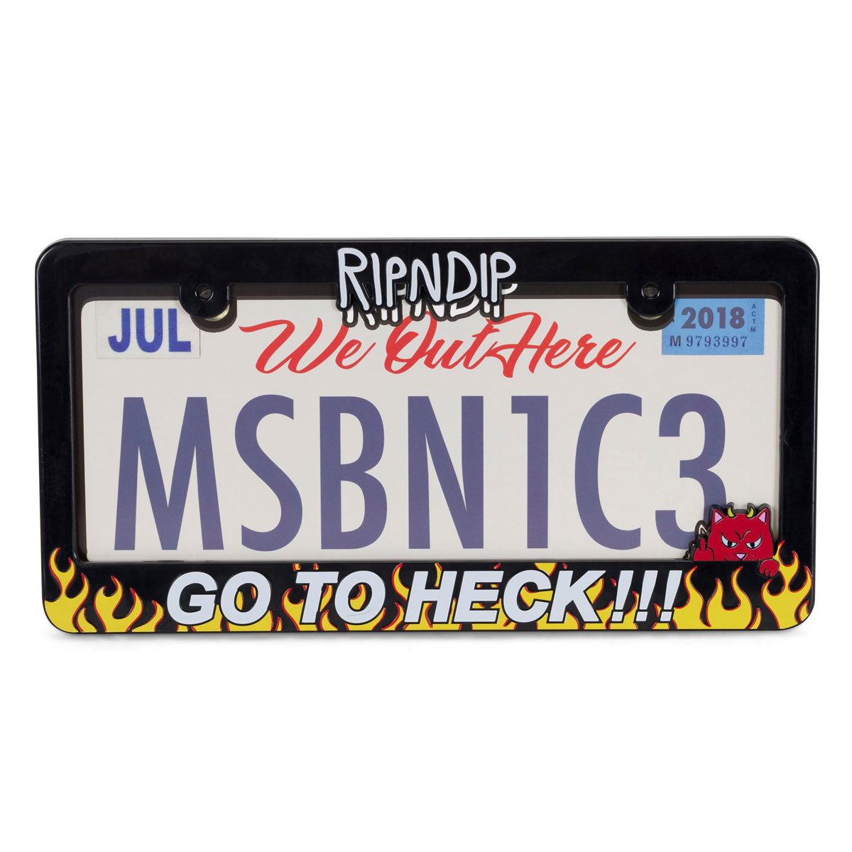 RIPNDIP Go To Heck License Plate - Black image 4