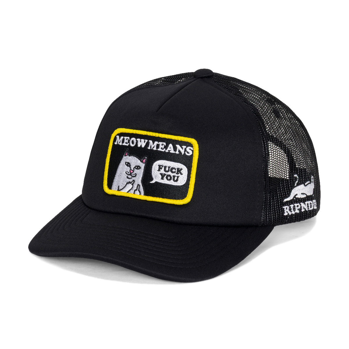 RIPNDIP Meow Meow Trucker Hat - Black image 1