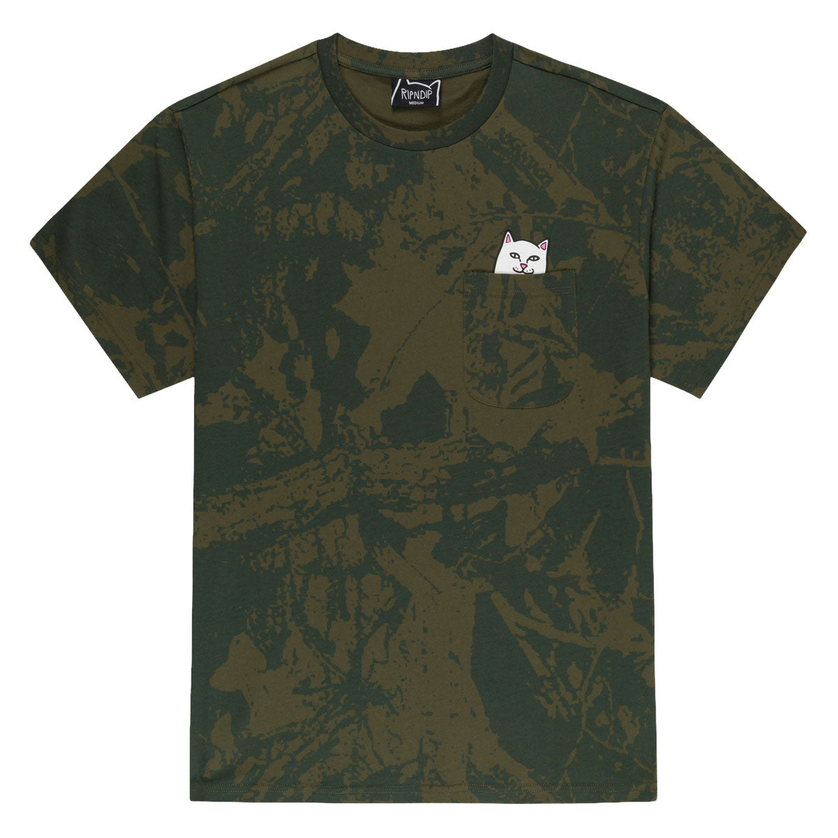RIPNDIP Lord Nermal Pocket T-Shirt - Forest Camo image 1