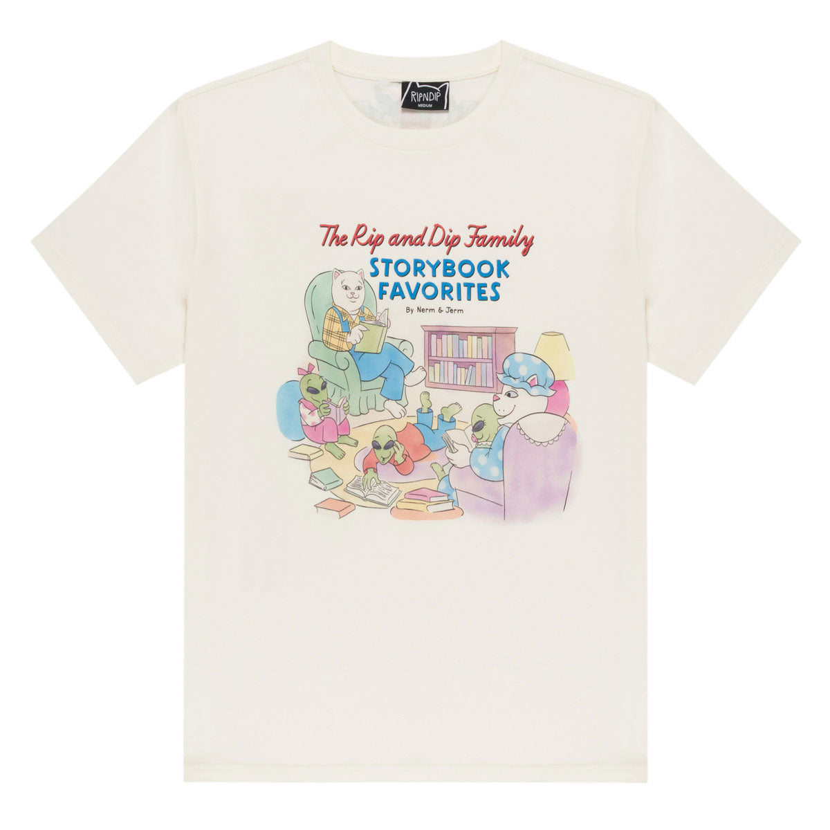 RIPNDIP Storybooks T-Shirt - Bone image 1