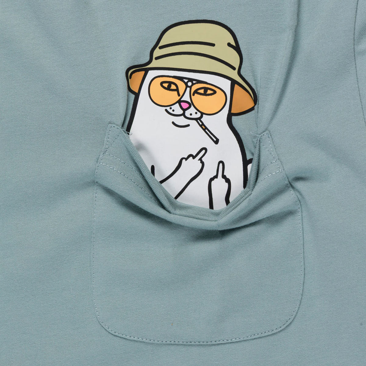 RIPNDIP Nermal S Thompson Pocket T-Shirt - Silver Blue image 2
