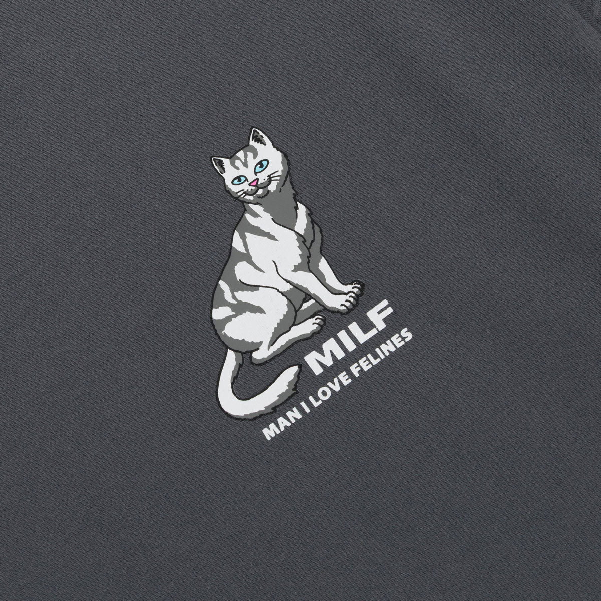 RIPNDIP Man I Love Felines T-Shirt - Charcoal II image 3