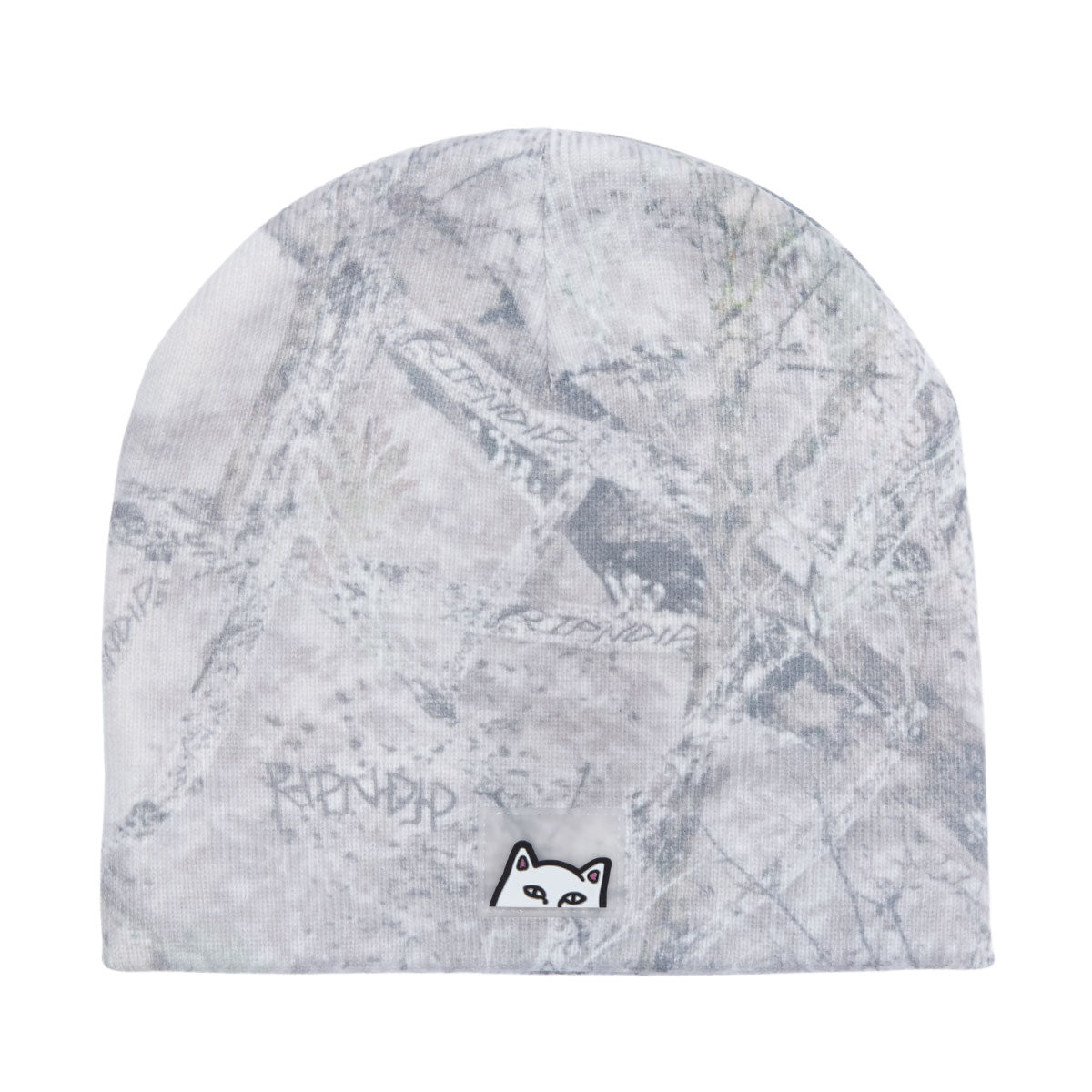 RIPNDIP Peeking Nermal Skull Beanie - Nerm Tree Camo image 1