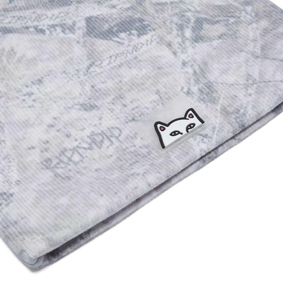 RIPNDIP Peeking Nermal Skull Beanie - Nerm Tree Camo image 2