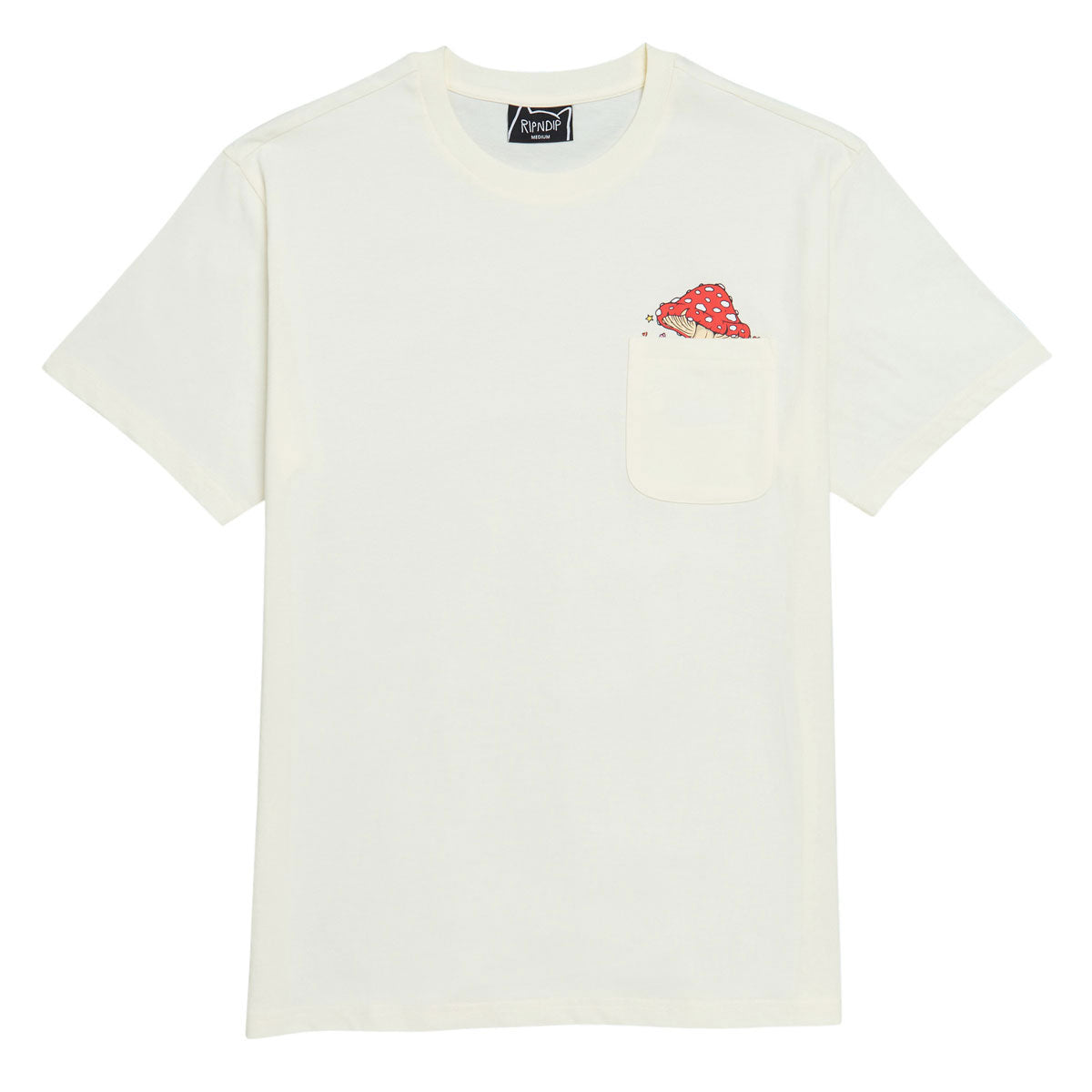 RIPNDIP Funny Fungus Pocket T-Shirt - Bone image 1