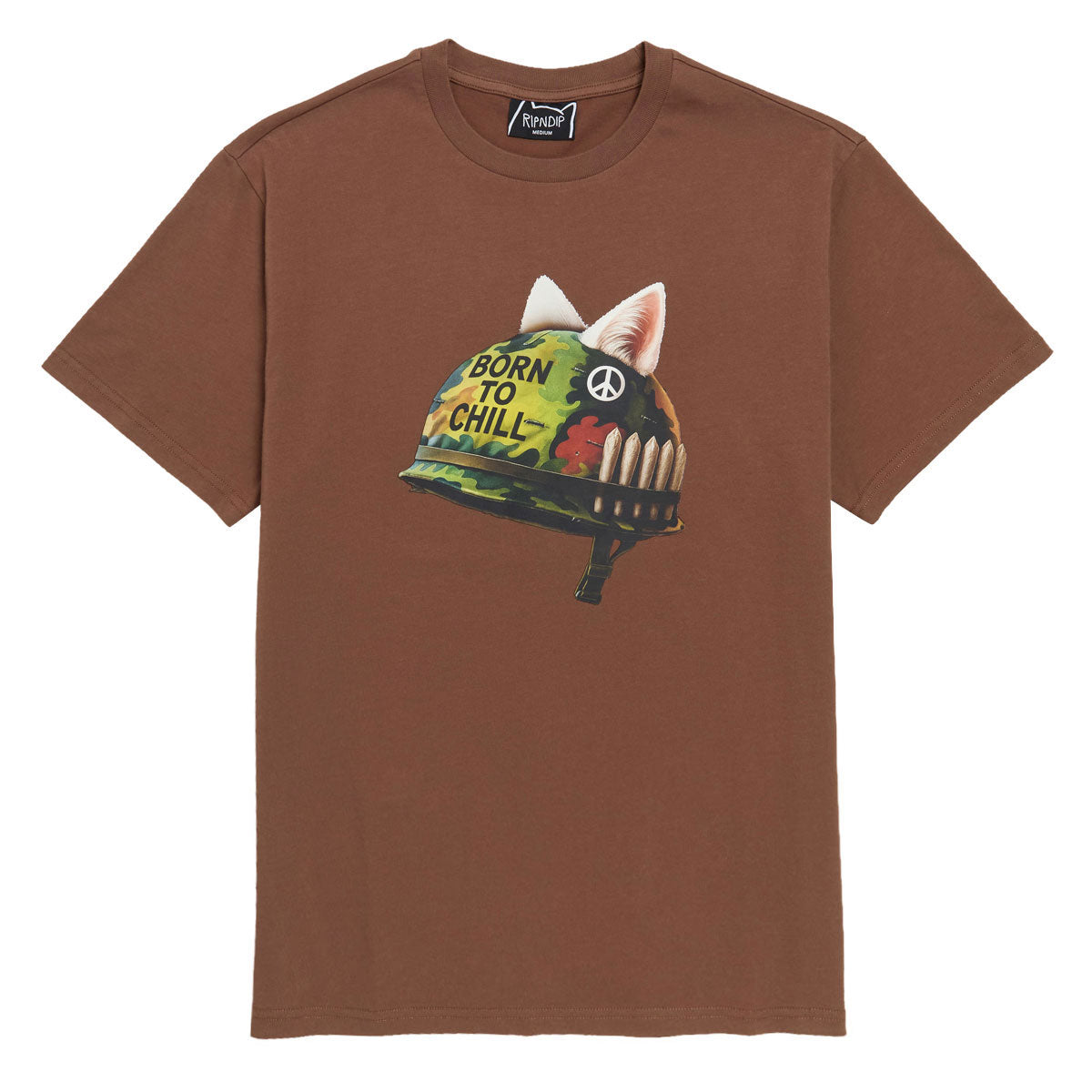 RIPNDIP Born To Chill T-Shirt - Brown Wash image 1